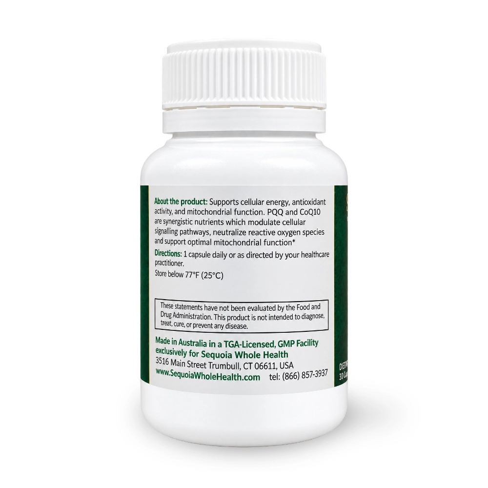 PQQ10 - Pyrroloquinoline Quinone & CoQ10 | 30 Capsules - Image 3